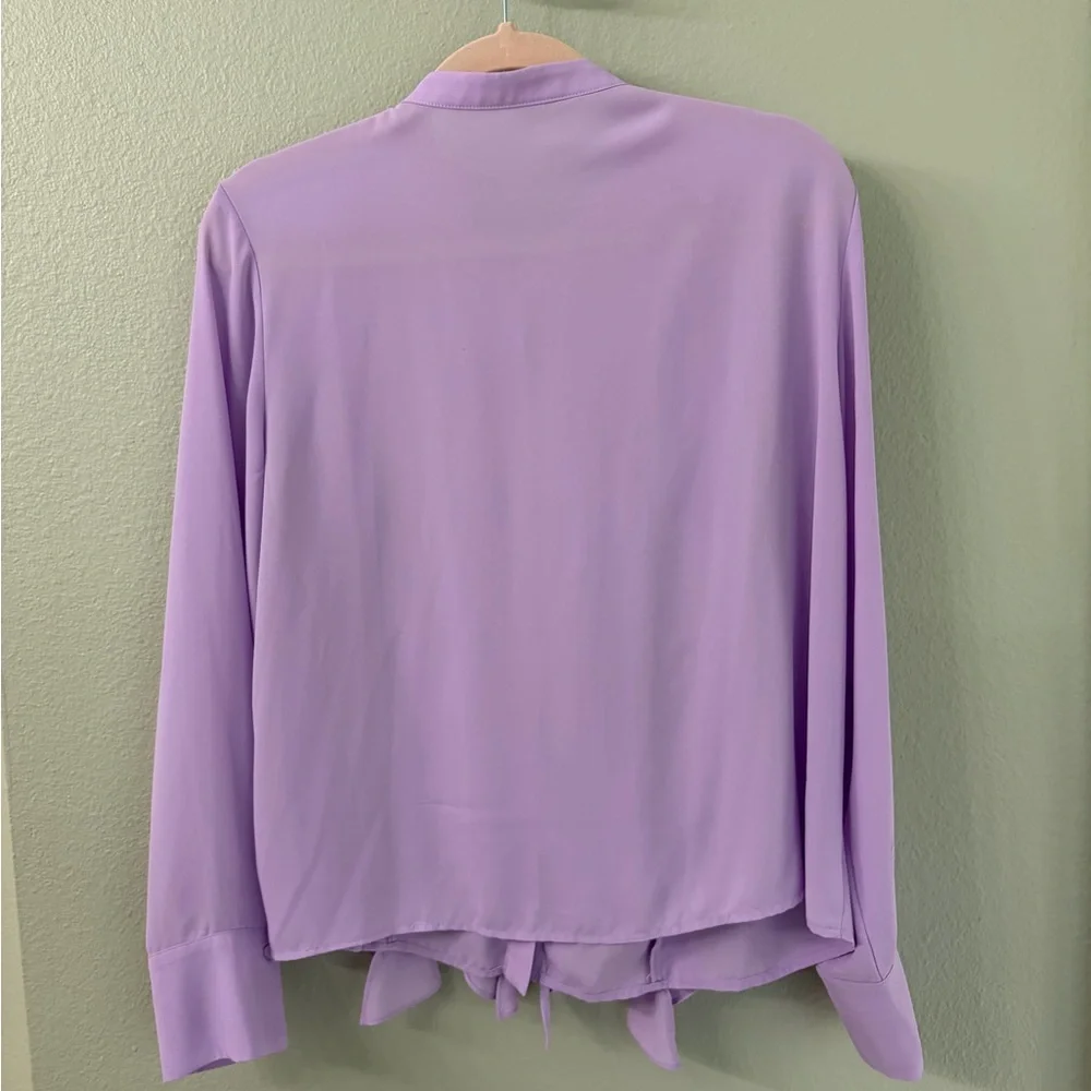 Lavender Moda Luxe Ruffle Blouse - Picture 3 of 3
